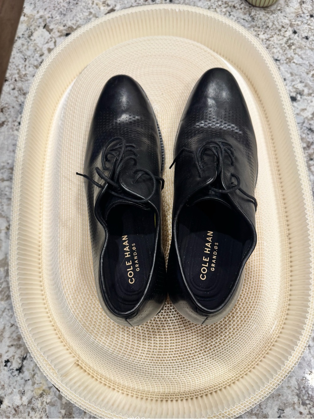 Cole Haan Black Leather Dress Oxfords size 10.5